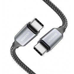 Câble de recharge USB-C à USB-C UNAMNK (10FT)